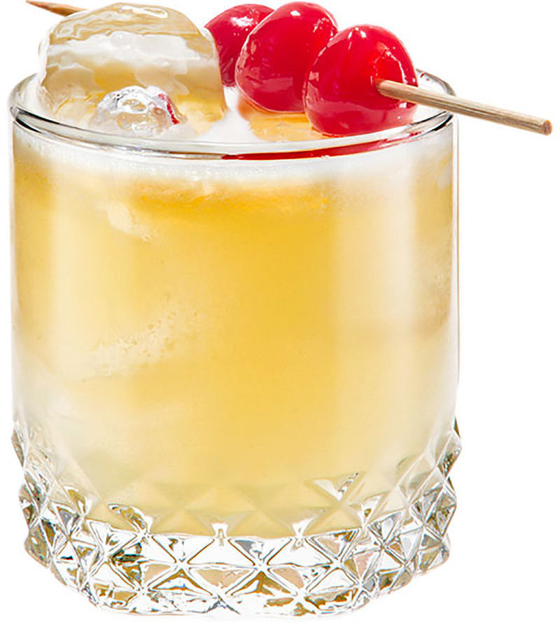 Рецепт коктейля Персиковый виски сауэр